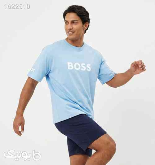 تیشرت Boss یقه گرد مردانه نخ پنبه طرح دار