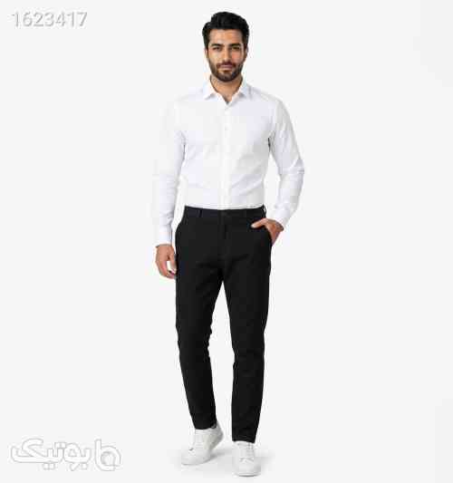 شلوار پارچه ای اسلیم مردانه مشکی