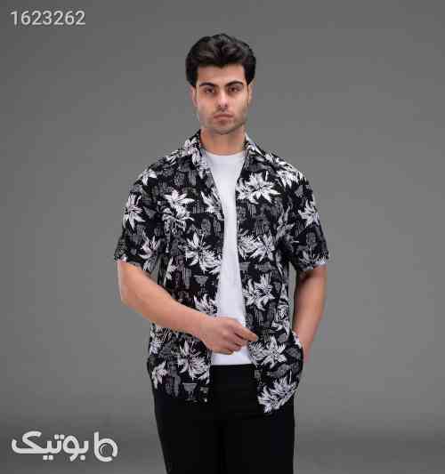 پیراهن اسپرت نخ پنبه مردانه آستین کوتاه هاوایی