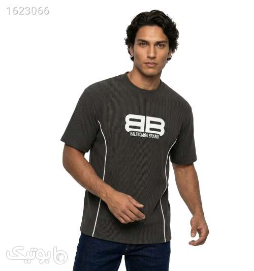 تیشرت Balenciaga یقه گرد مردانه طرح دار طوسی 05 2026