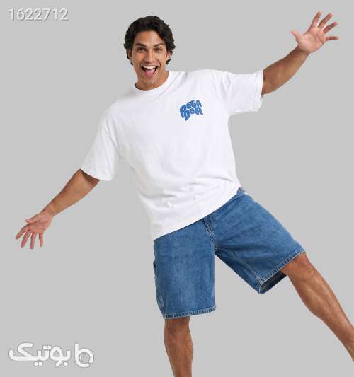تیشرت Pegador یقه گرد مردانه باکسی سفید نخ پنبه طرح دار سفید 05 2026
