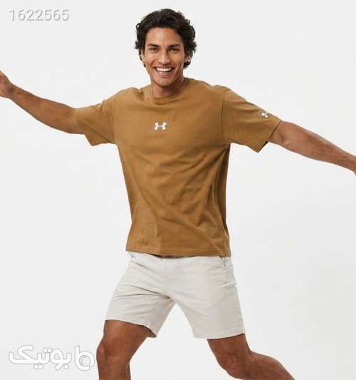 تیشرت Under Armour یقه گرد مردانه نخ پنبه طرح دار طلایی 05 2026