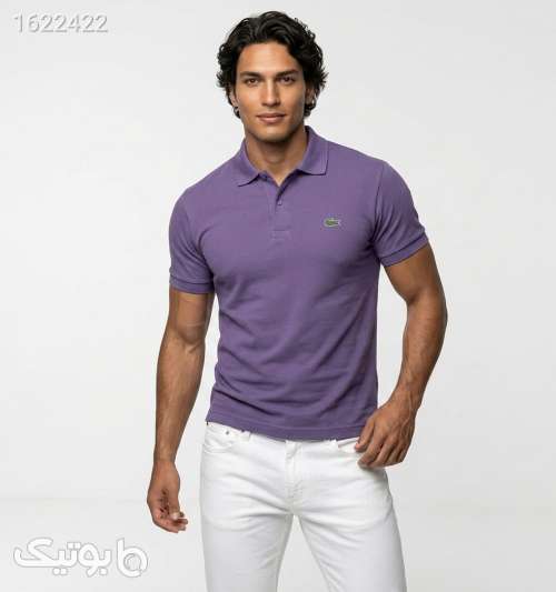 پولوشرت مردانه جودون ساده Lacoste بنفش 05 2026