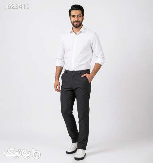 شلوار پارچه ای راسته مردانه طوسی 05 2026