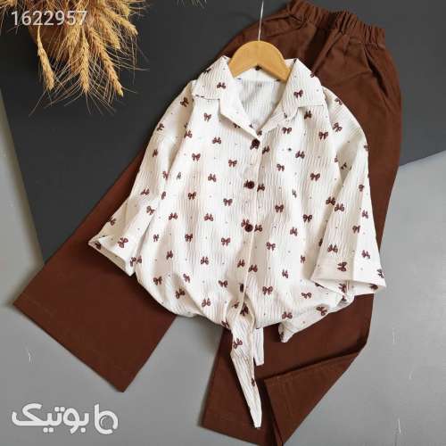 شوميز شلوار دخترانه  قهوه ای 05 2026