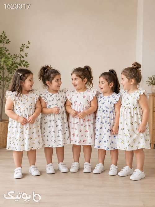 پیراهن دخترانه  سفید 05 2026