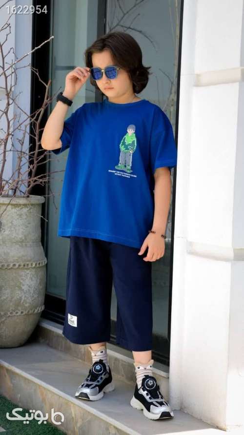 تیشرت لانگ و شلوارک سبز 05 2026