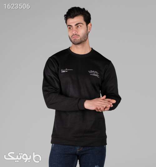 بلوز دورس مردانه یقه گرد مشکی طرح دار مشکی 05 2026