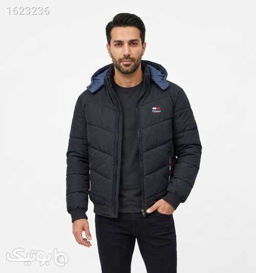کاپشن مموری مردانه طوسی فری سایز Tommy مشکی 05 2026