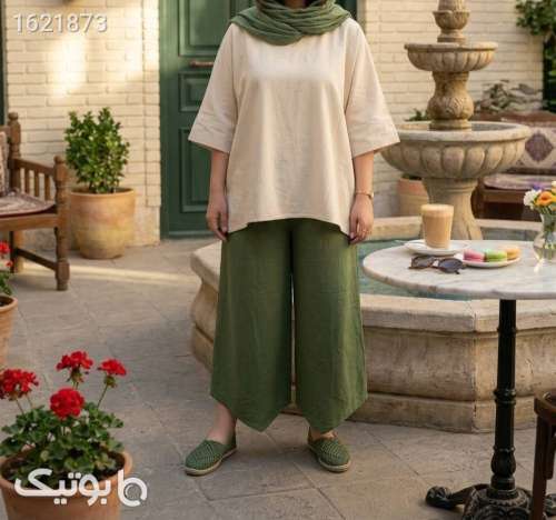 ست رویه شلوار خفن تابستونه سبز 05 2026
