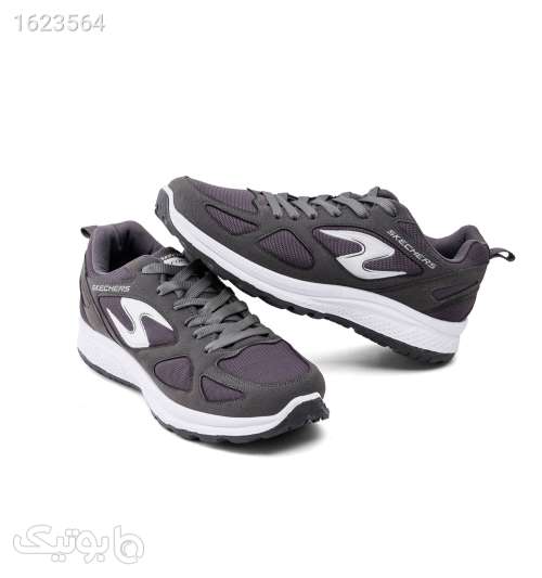 کفش اسپرت Skechers مردانه طوسی بندی نقره ای 05 2026
