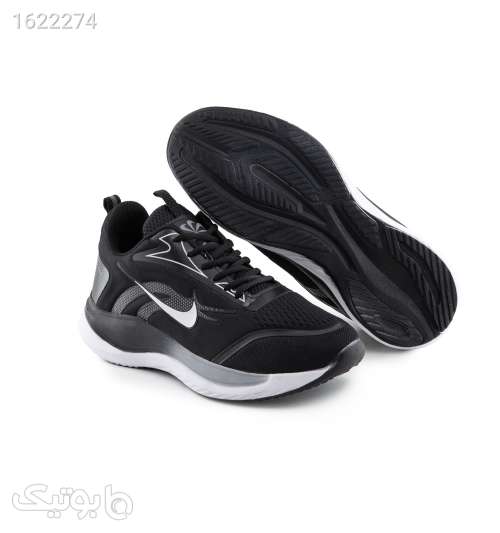 کفش اسپرت Nike مردانه مشکی سفید بندی سفید 05 2026