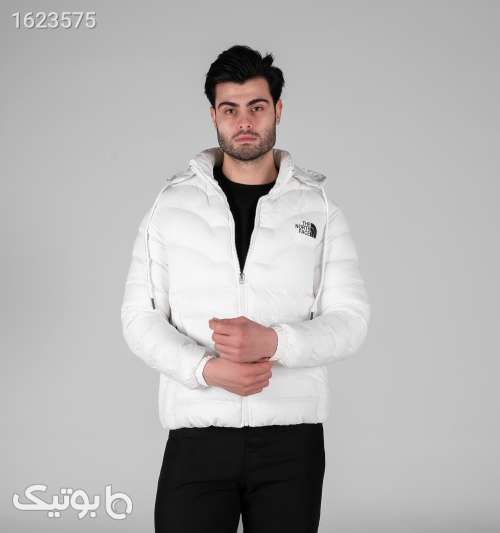 کاپشن اسپرت مردانه بادی سفید کلاه‌دار جداشونده زیپی سفید 05 2026