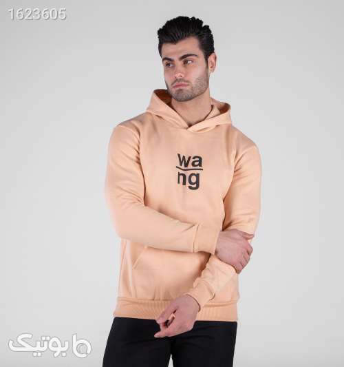 هودی مردانه کلاه‌دار اسپان طرح چاپی کرمی سایز XL تا XXL کرم 05 2026
