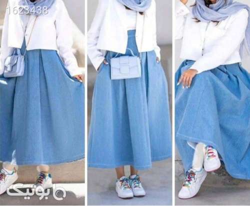 کت و دامن الیزابت فیروزه ای 05 2026