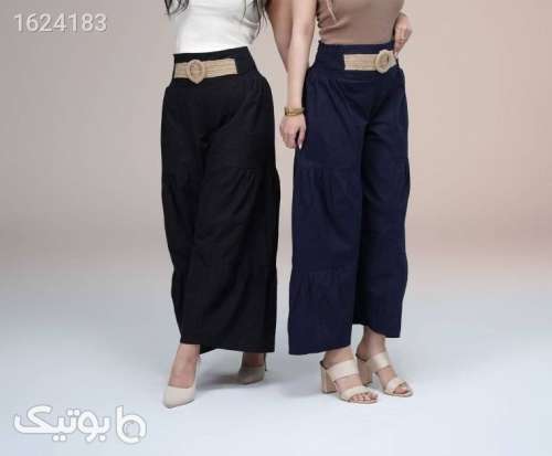 دامن شلواری کمر کنفی  مشکی 05 2026