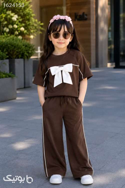 شومیز شلوار دخترانه  قهوه ای 05 2026
