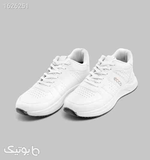کفش روزمره مردانه اکو سفید بنددار