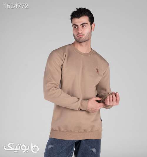 بلوز دورس مردانه یقه گرد ساده اسپان کرمی کرم 05 2026