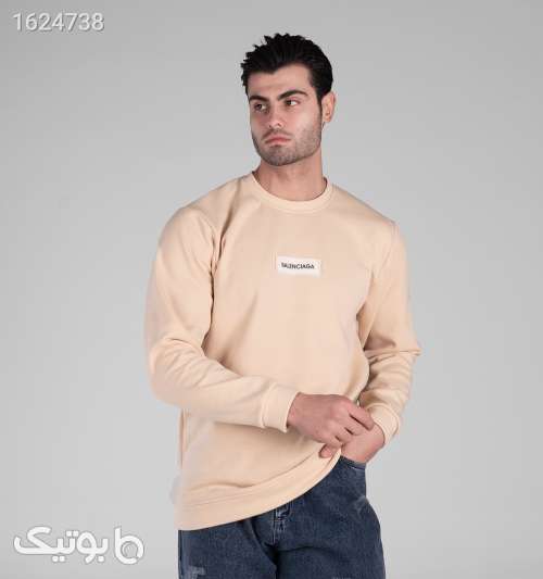 بلوز دورس مردانه یقه گرد طرح‌دار Balenciaga کرمی اسپان کرم 05 2026