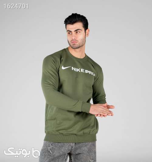 بلوز دورس مردانه یقه گرد طرح‌دار Nike مدل اسپان سبز سبز 05 2026