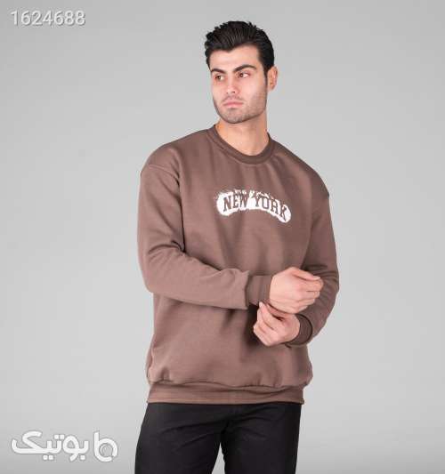 بلوز دورس مردانه یقه گرد طرح‌دار اسپان قهوه‌ای سایز بزرگ قهوه ای 05 2026