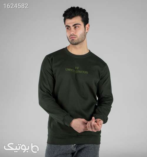 بلوز دورس مردانه یقه گرد طرح‌دار نخ پنبه دو رو سبز لجنی سبز 05 2026