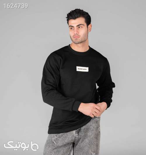 بلوز دورس مردانه یقه گرد مشکی طرح‌دار Balenciaga مشکی 05 2026