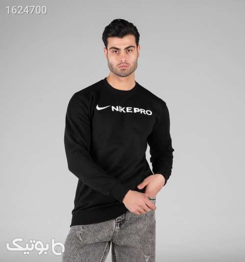 بلوز دورس مردانه یقه گرد نایک طرح‌دار مشکی مشکی 05 2026