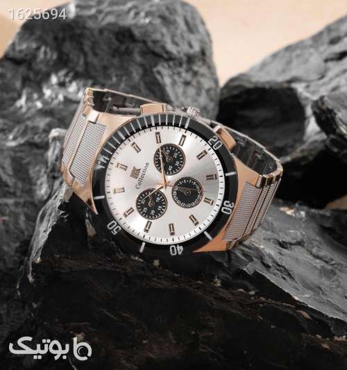 ساعت مچی مردانه IIK Collection استیل طلایینقره‌ای با صفحه سفید طلایی 05 2026