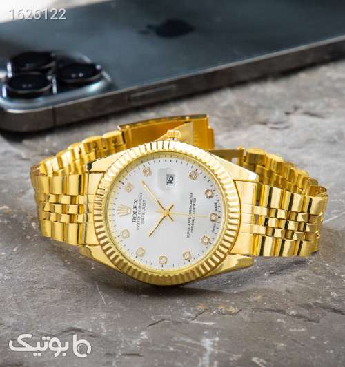 ساعت مچی مردانه Rolex استیل طلایی با صفحه نقره‌ای طلایی 05 2026