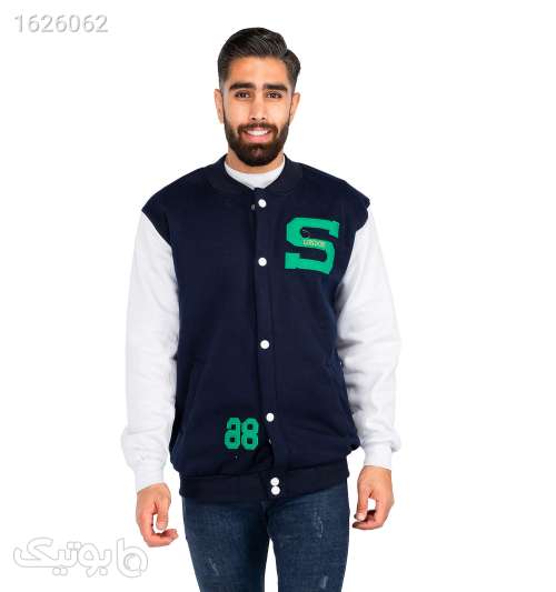 سویشرت بیسبالی مردانه Jordan اسپان فوتر یقه گرد دکمه‌ای سفید 05 2026