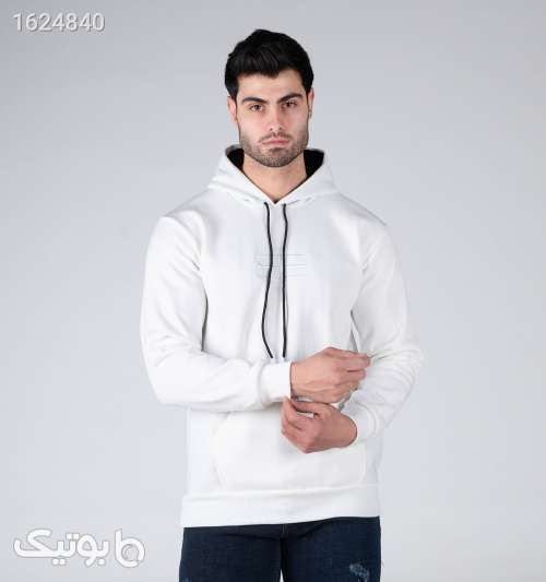 هودی مردانه Balenciaga کلاه‌دار سفید طرح‌دار اسپان سفید 05 2026