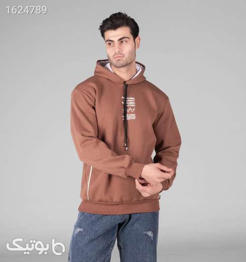 هودی مردانه کلاه‌دار اسپان طرح چاپی قهوه‌ای قهوه ای 05 2026