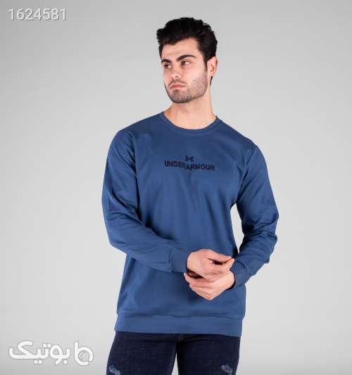 بلوز دورس مردانه یقه گرد طرح‌دار آبی نخ پنبه دو رو آبی 05 2026