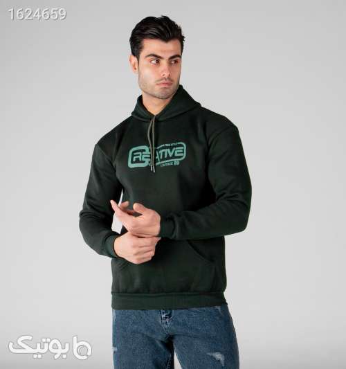 هودی مردانه کلاه‌دار اسپان طرح چاپی سبز یشمی سایز XL تا XXXL سبز 05 2026