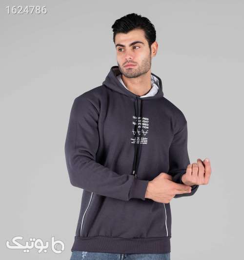 هودی مردانه کلاه‌دار طرح‌دار اسپان طوسی طوسی 05 2026