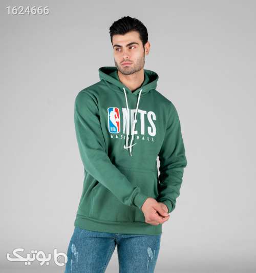 هودی مردانه کلاه‌دار نایک طرح‌دار اسپان سبز سبز 05 2026