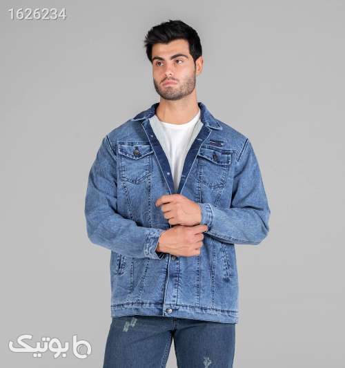 کت جین مردانه اسپرت ساده آستر پشمی آبی آبی 05 2026