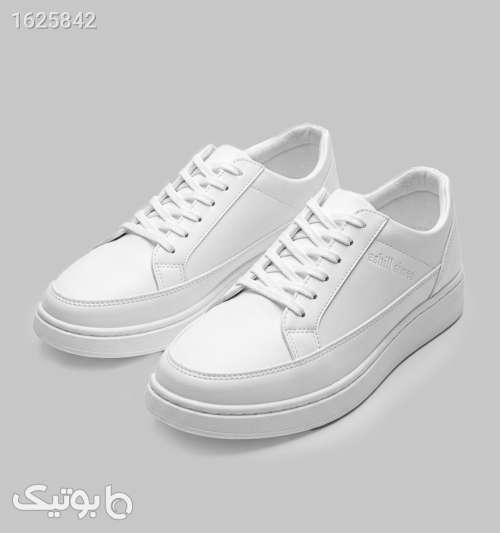 کفش روزمره مردانه سفید چرم مصنوعی بنددار سفید 05 2026