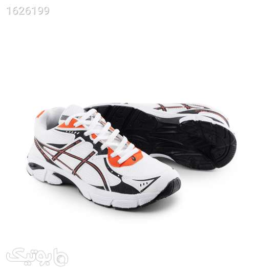 کفش مردانه اسپرت Asics چرم مصنوعی سفید نارنجی سفید 05 2026