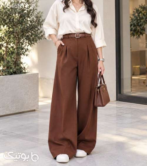 شلوار واید لگ خفن  سبز 05 2026
