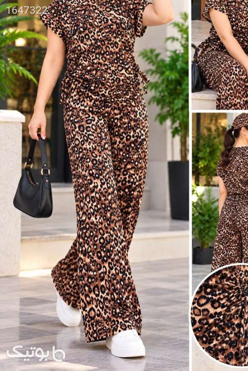ست تونیک شلوار پوپک قهوه ای 05 2026