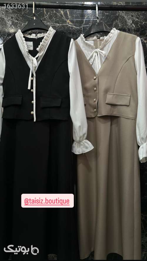 پیراهن بلند دخترونه مشکی 05 2026