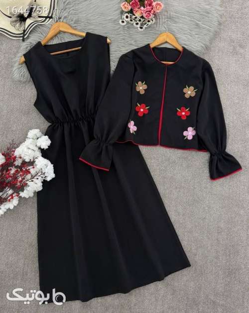 کت و سارافون گلدوزی نیایش مشکی 05 2026