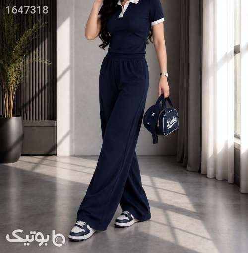 ست پلوشرت شلوار بگ مشکی 05 2026